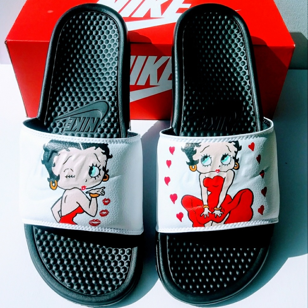 Betty Boot custom flip flop nike slide shoes